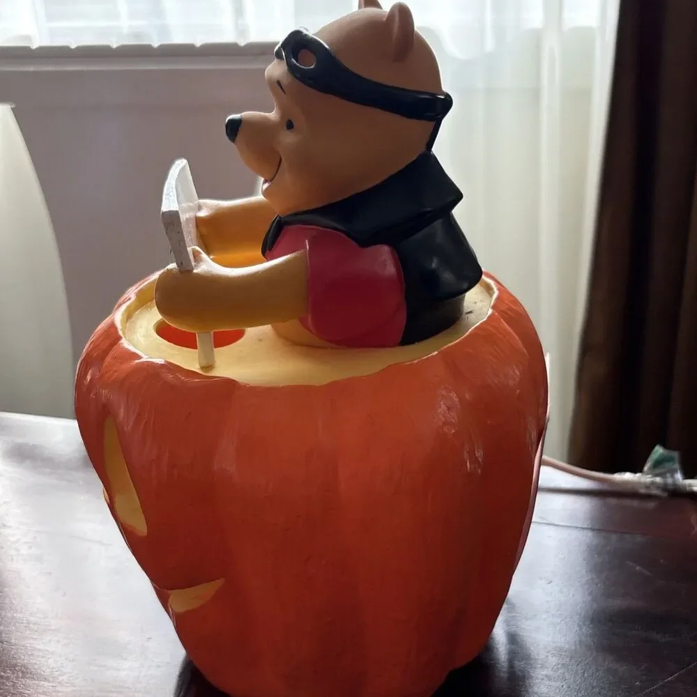 Vintage Winnie The Pooh Halloween Pumpkin Jack O Lantern Disney 11